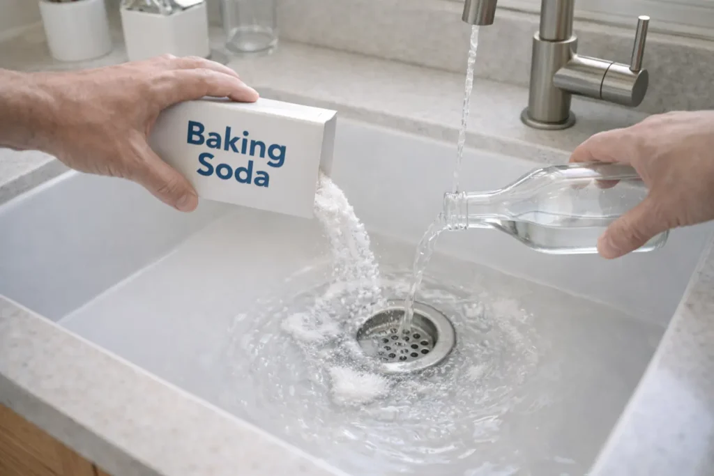 DIY method to fix slow draining sink