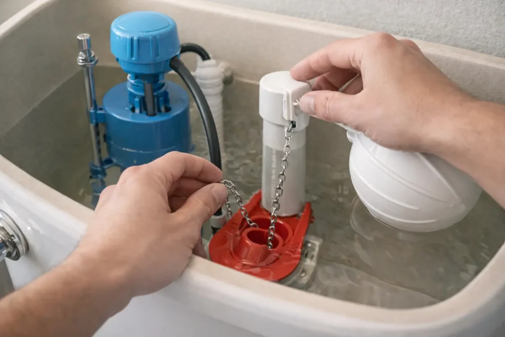 Fixing a toilet that keeps running