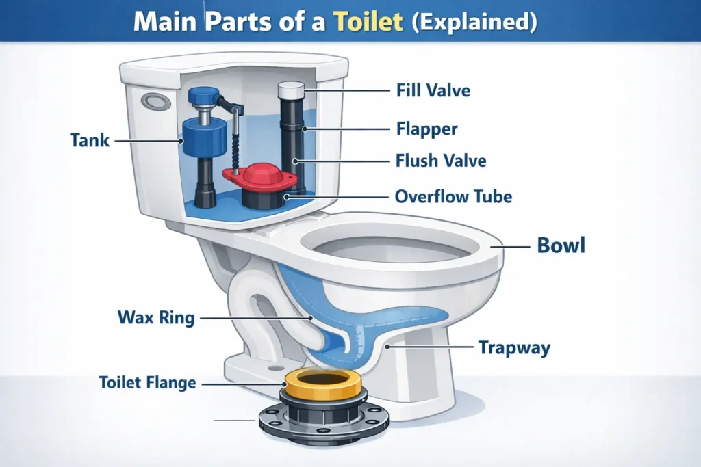 Main Parts of a Toilet Explained