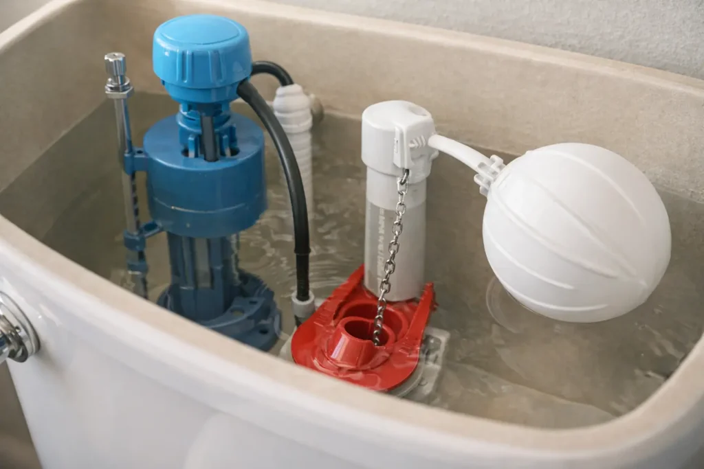 Toilet tank parts causing running toilet