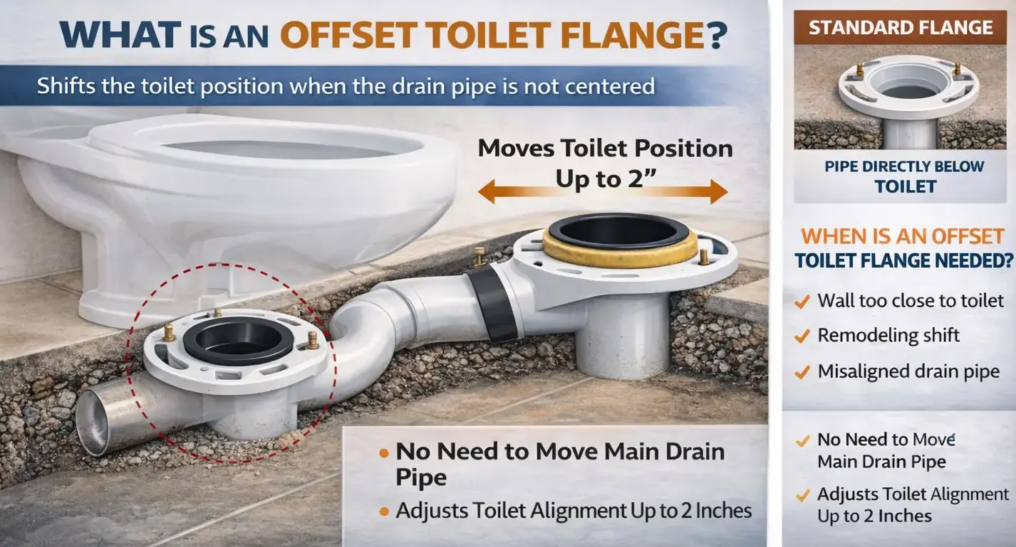 What is an Offset Toilet Flange (When, Why & How It Works)?